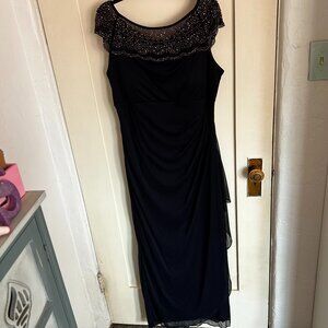 beaded navy blue MSK formal dress